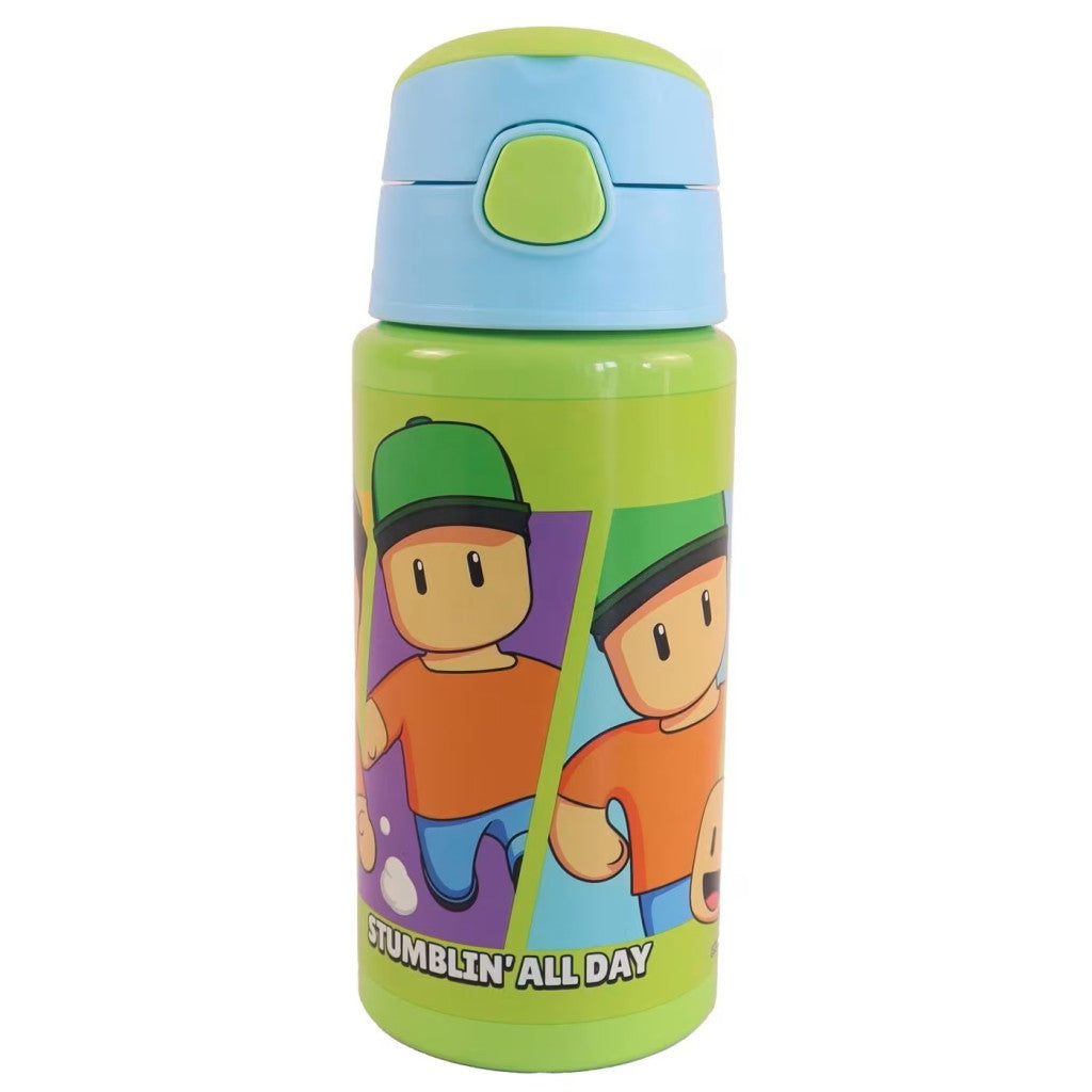 Stumble Guys All Day alumīnija pudele ar salmiņu un āķi 500 ml