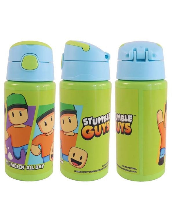 Stumble Guys All Day alumīnija pudele ar salmiņu un āķi 500 ml