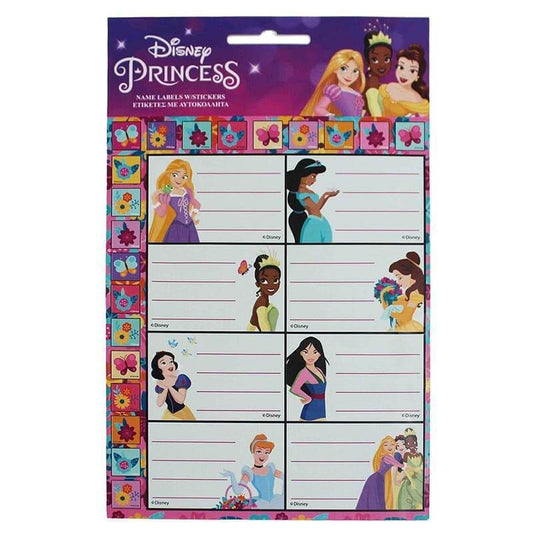 Disney Princess piezīmju grāmatiņas etiķete ar uzlīmēm, 16 gab.