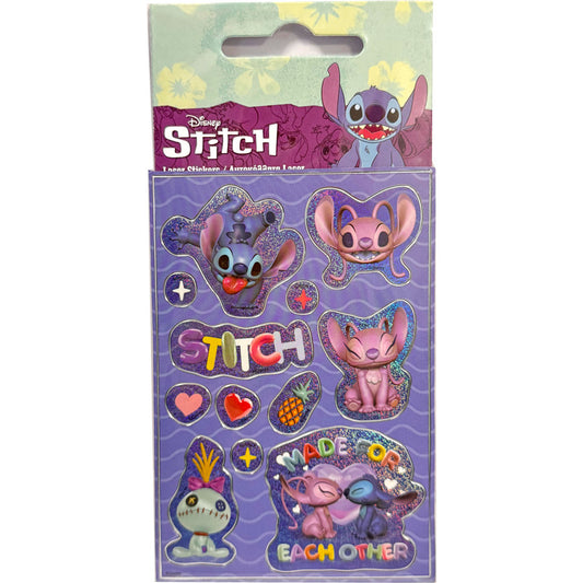 Disney Lilo un Stitch hologrāfisks uzlīmju komplekts "Made for everything"