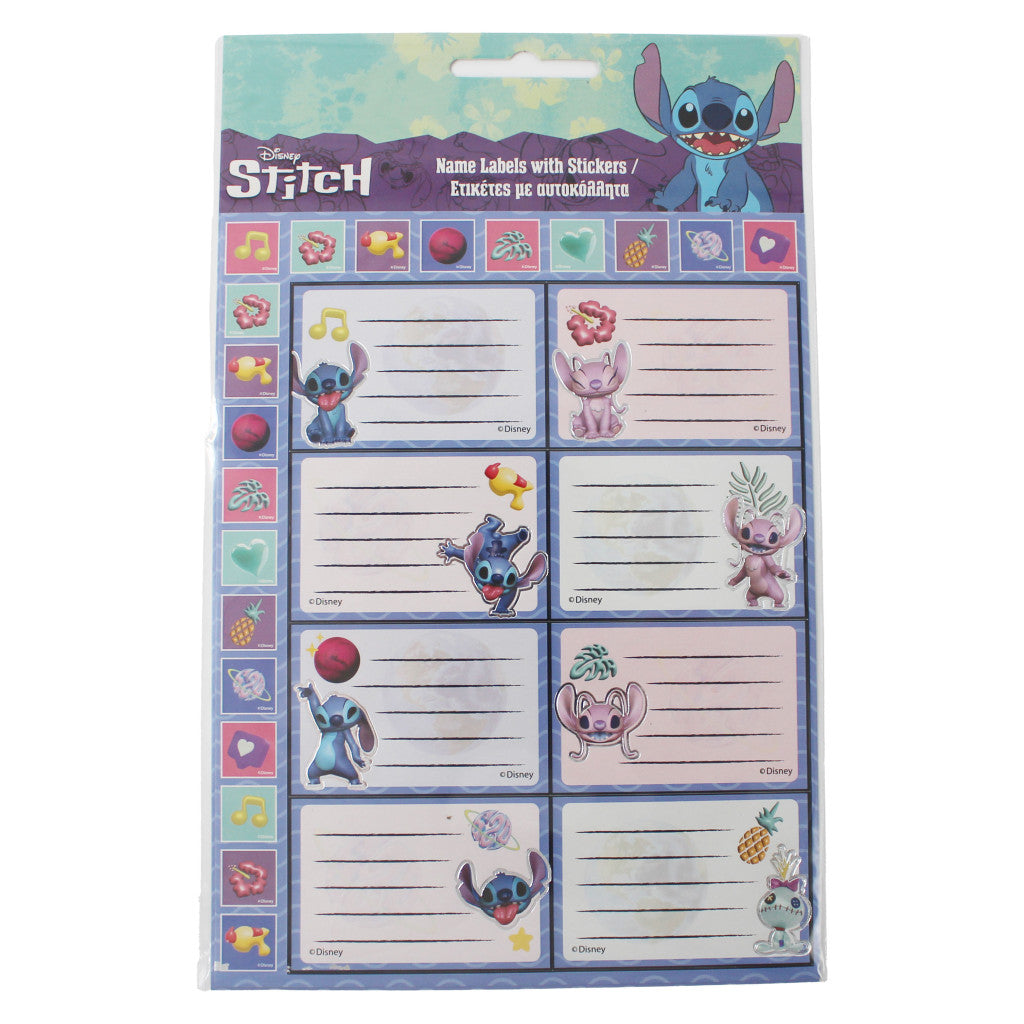 Disney Lilo un Stitch citplanētiešu piezīmju grāmatiņas etiķete ar uzlīmēm, 16 gab.