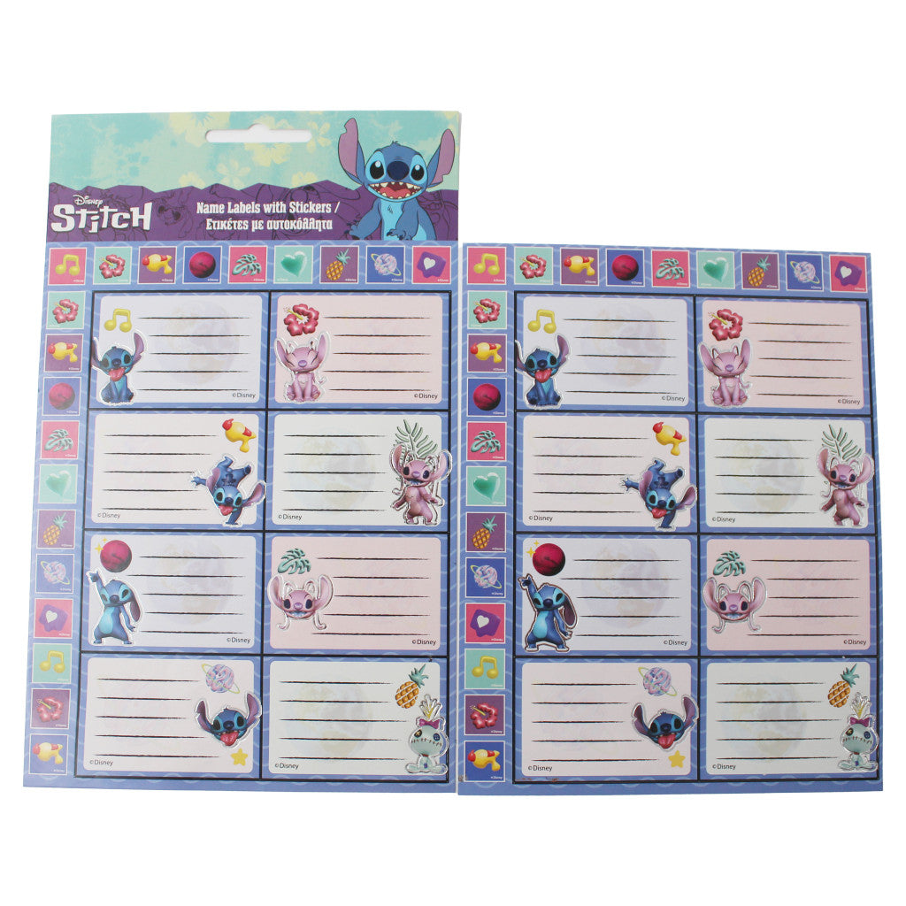 Disney Lilo un Stitch citplanētiešu piezīmju grāmatiņas etiķete ar uzlīmēm, 16 gab.