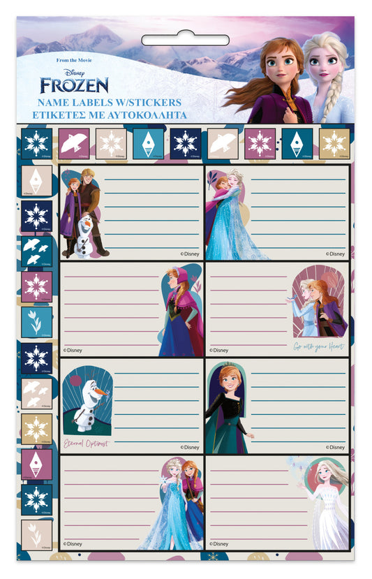 Disney Frozen Together piezīmju grāmatiņas etiķete ar uzlīmēm, 16 gab.