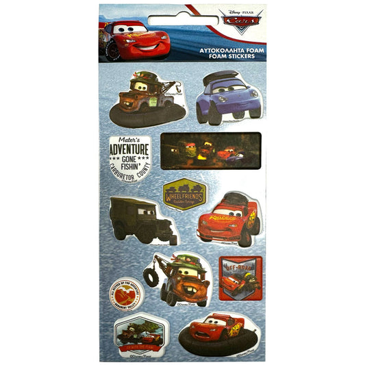 Disney Cars Adventure pūkaino putuplasta uzlīmju komplekts