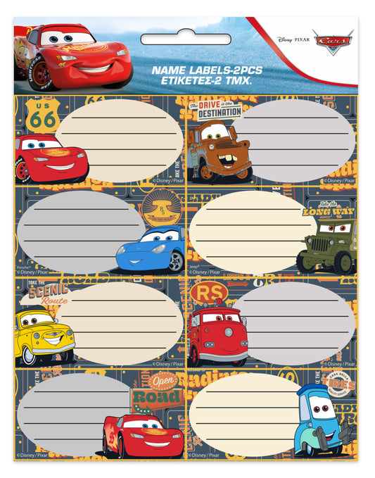 Disney Cars Road piezīmju grāmatiņas uzlīmes 16 gab.
