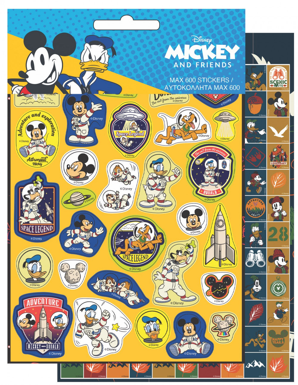 Disney Mikija pārgājiena 600 detaļu uzlīmju komplekts