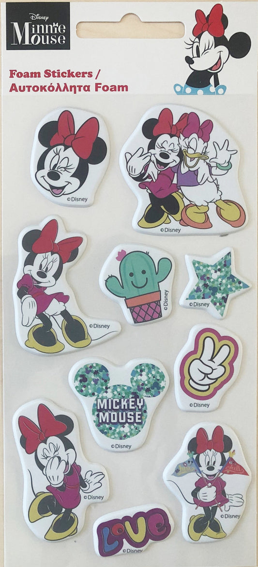 Disney Minnie Smiles pūkaino putuplasta uzlīmju komplekts