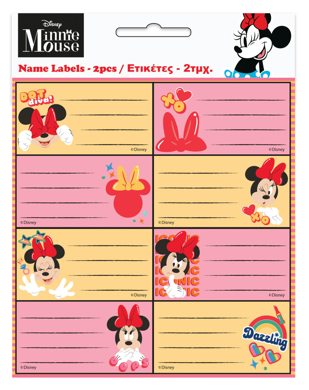 Disney Minnie Wink piezīmju grāmatiņas uzlīme 16 gab.