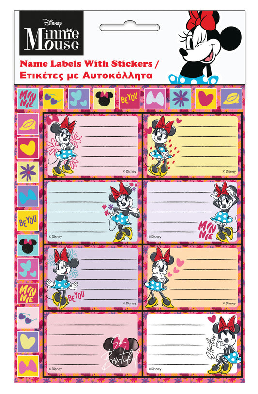 Disney Minnie Wink piezīmju grāmatiņas etiķete ar uzlīmēm 16 gab.