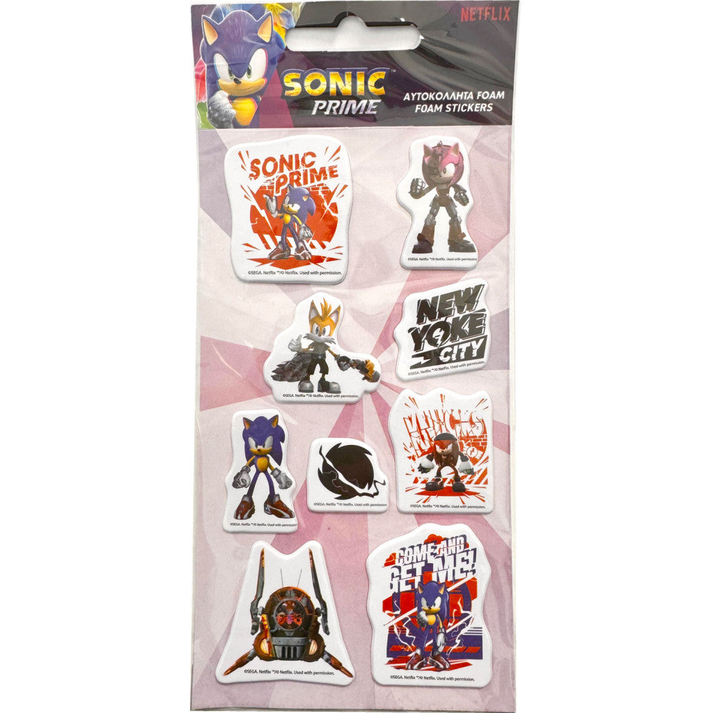Sonic the Hedgehog Heroes pūkaino putuplasta uzlīmju komplekts