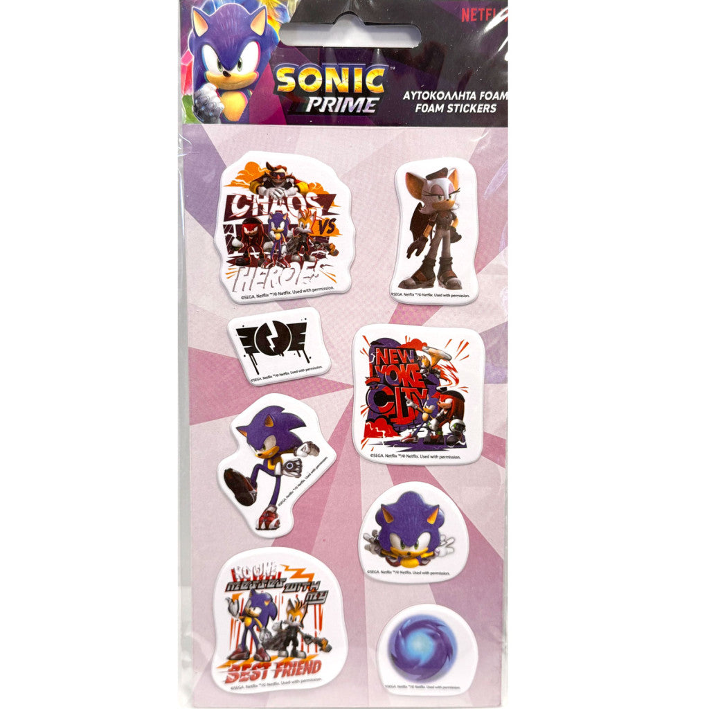 Sonic the Hedgehog Heroes pūkaino putuplasta uzlīmju komplekts