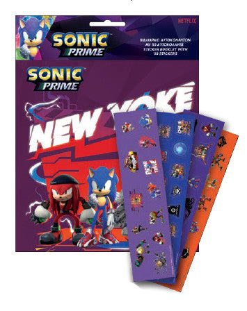 Sonic the Hedgehog New Yoke uzlīmju albums ar 50 uzlīmēm