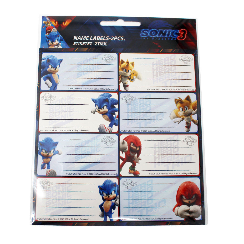 Sonic the Hedgehog Hype Man 16 daļu piezīmju grāmatiņu uzlīmju komplekts