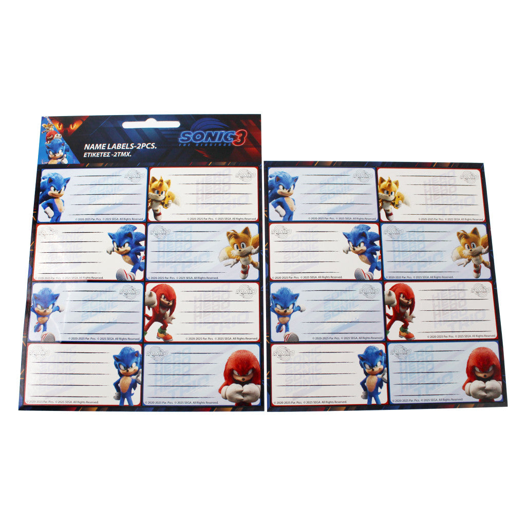 Sonic the Hedgehog Hype Man 16 daļu piezīmju grāmatiņu uzlīmju komplekts