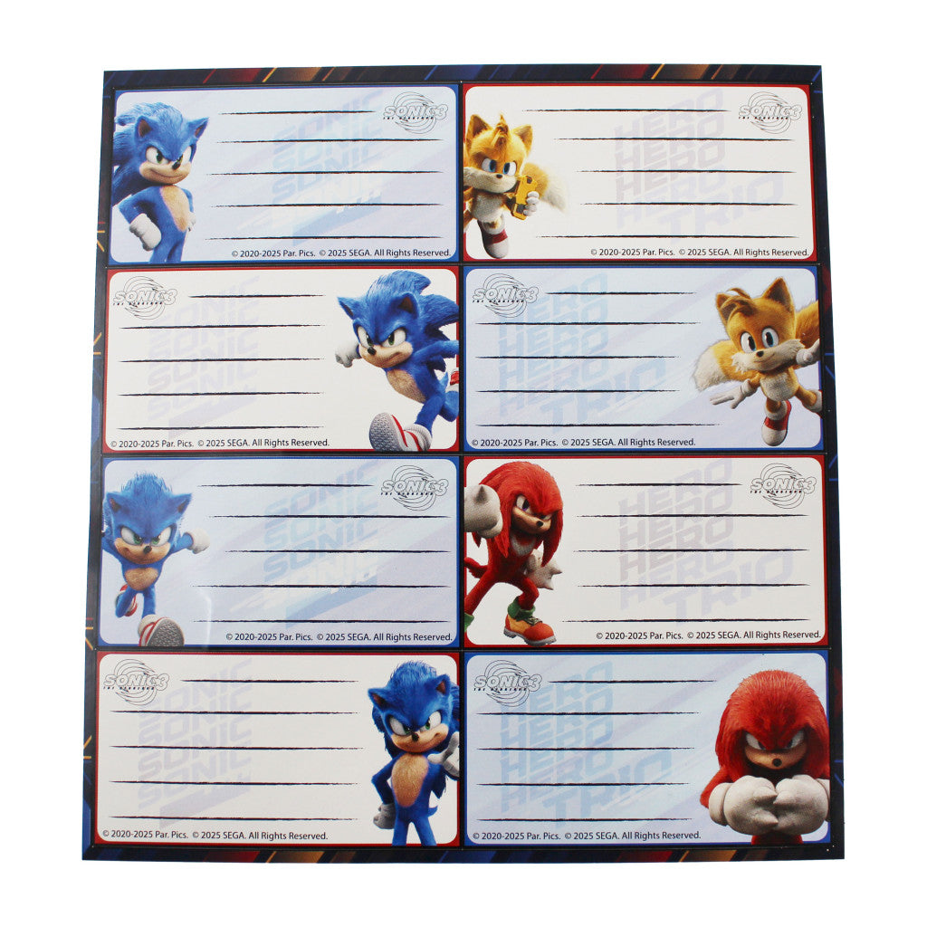 Sonic the Hedgehog Hype Man 16 daļu piezīmju grāmatiņu uzlīmju komplekts