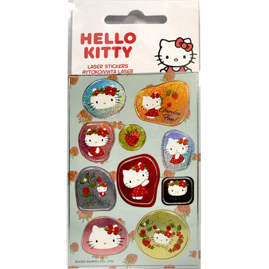 Hello Kitty dārza hologrāfisko uzlīmju komplekts