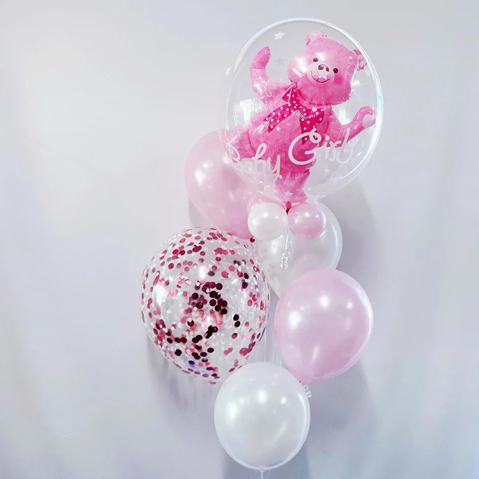 4D caurspīdīgs balons mazuļa dzimuma atklāšanas ballītei, dzimšanas dienai