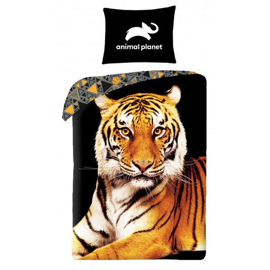 Animal Planet Tiger gultasveļas komplekts 140√ó200cm, 70√ó90cm