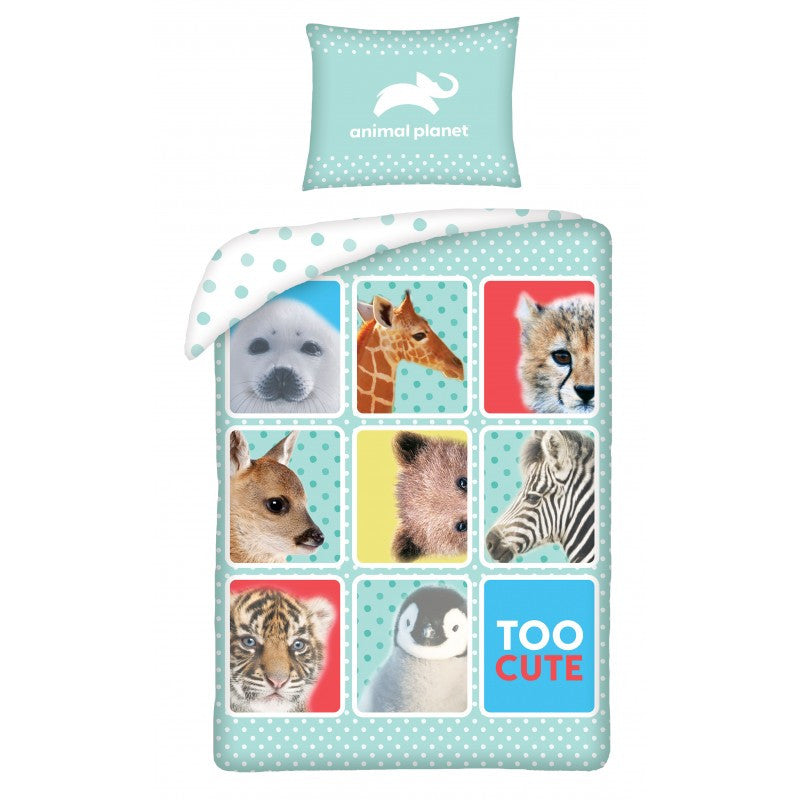 Animal Planet Too Cute gultasveļas komplekts 140√ó200cm, 70√ó90cm
