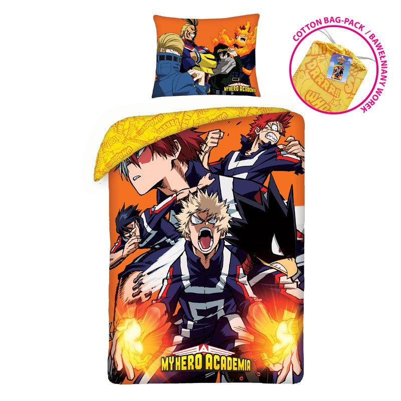 My Hero Academia Fire gultasveļas pārvalks 140–200 cm, 70–90 cm