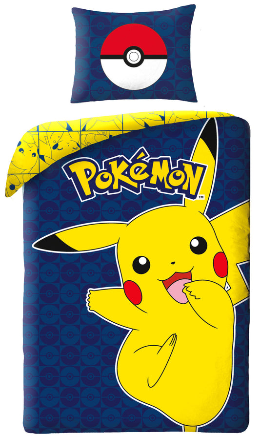 Pok√©mon Priecīgā Pikachu gultasveļas komplekts 140–200 cm, 70–90 cm