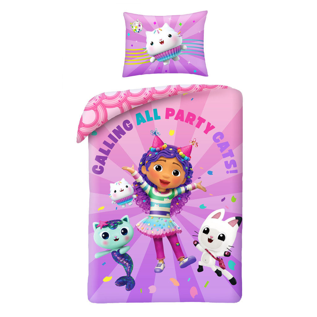 Gabby's Dollhouse Party gultas veļa 140–200 cm, 70–90 cm mikrošķiedra