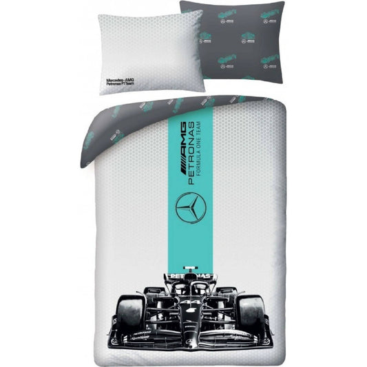 Automašīnas Petronas Mercedes AMG gultasveļas komplekts 140√–200 cm, 70√–90 cm