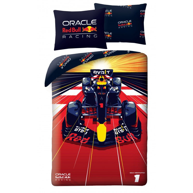 Autosacīkšu Red Bull gultasveļas komplekts 140√ó200cm, 70√ó90cm