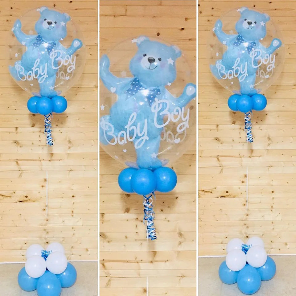 4D caurspīdīgs balons mazuļa dzimuma atklāšanas ballītei, dzimšanas dienai