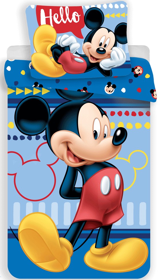 Disney Mickey Hello gultasveļas komplekts 140–200 cm, 70–90 cm