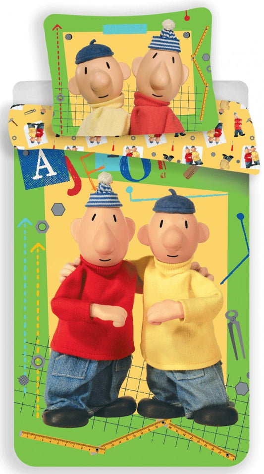 Gultasveļas komplekts "Pat and Mat" 140–200 cm, 70–90 cm