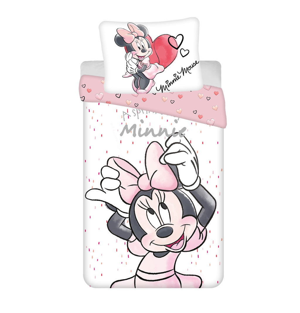 Disney Minnie balta gultasveļas komplekts 140–200 cm, 70–90 cm