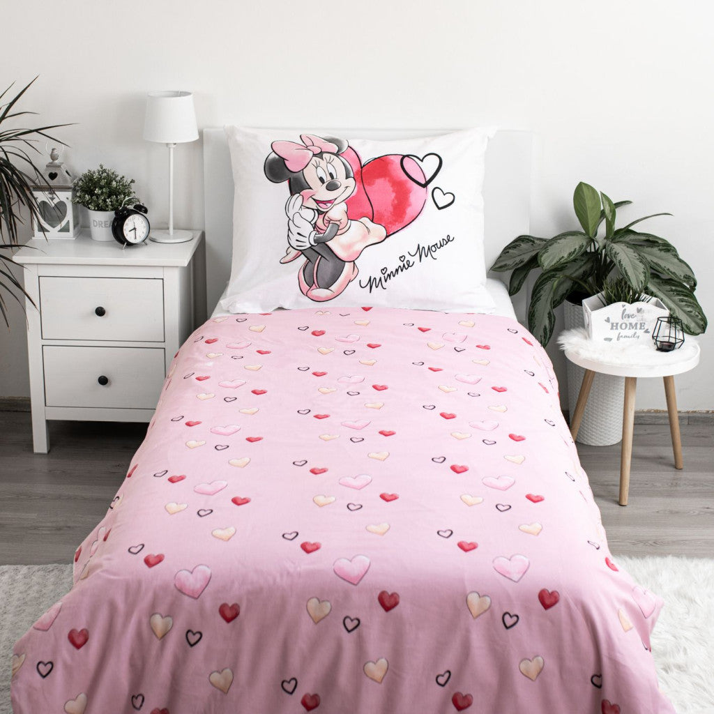 Disney Minnie balta gultasveļas komplekts 140–200 cm, 70–90 cm
