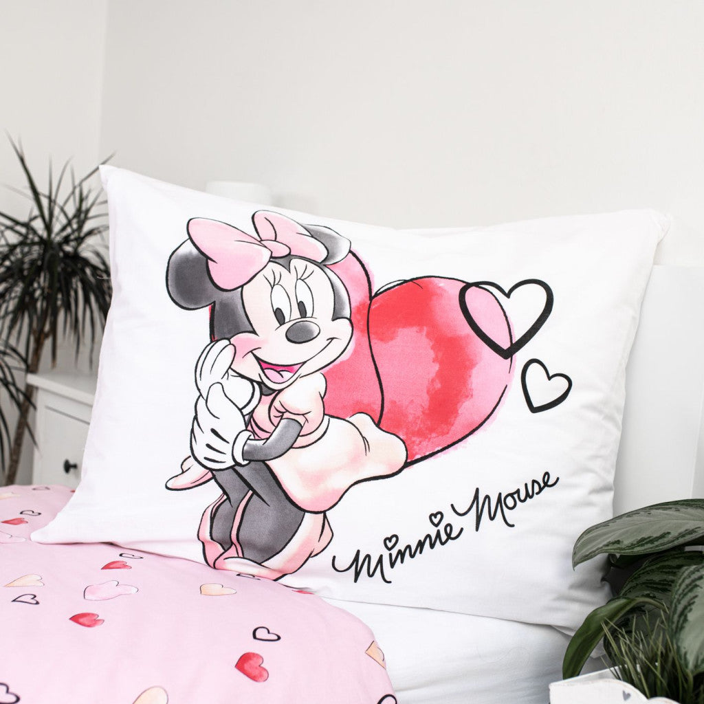 Disney Minnie balta gultasveļas komplekts 140–200 cm, 70–90 cm