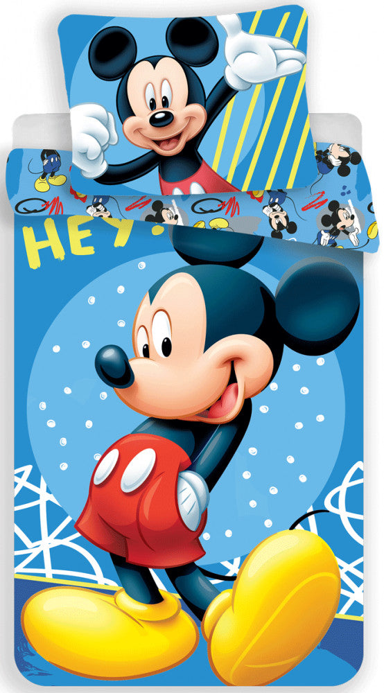Disney Mickey gultasveļas komplekts Hey 140–200 cm, 70–90 cm