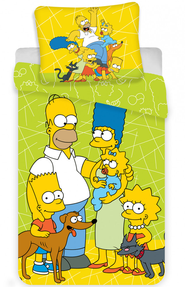 Simpsonu gultasveļas komplekts 140–200 cm, 70–90 cm