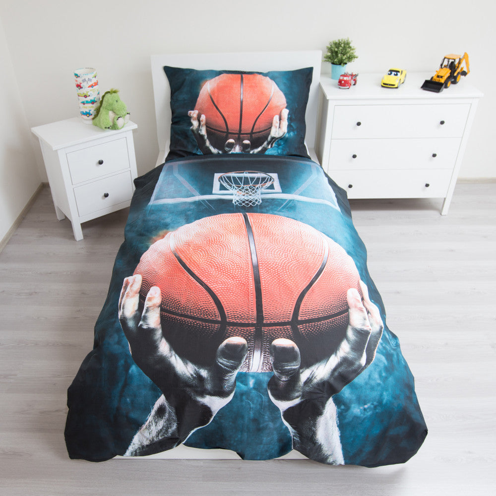 Basketbols Basketbols, gultasveļas komplekts 140√ó200cm, 70√ó90 cm