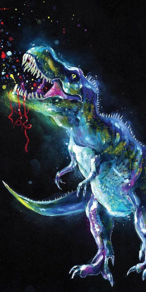 Dinozaura neona vannas dvielis, pludmales dvielis 70*140cm