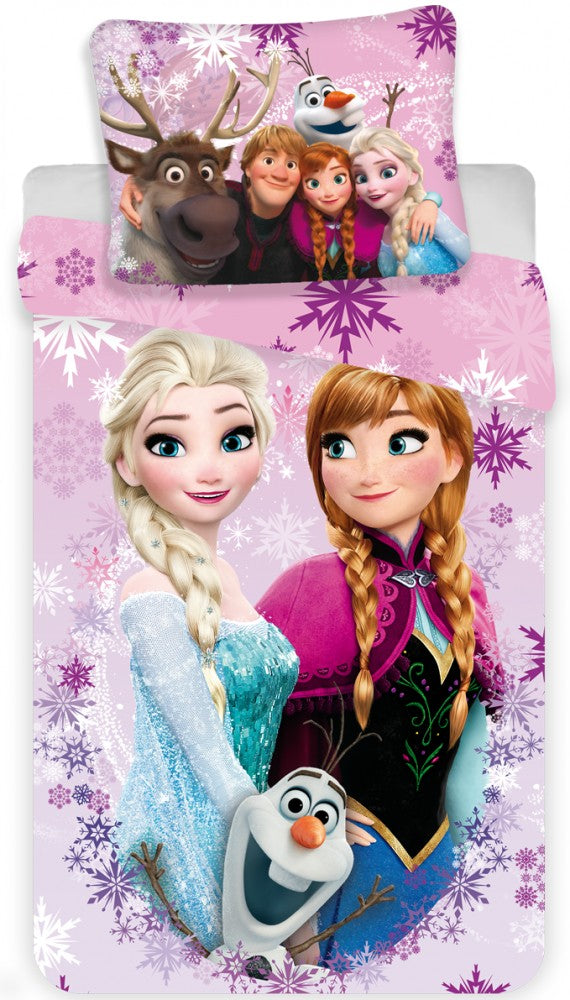 Disney Frozen matēta bērnu gultasveļas komplekts 100–135 cm, 40–60 cm