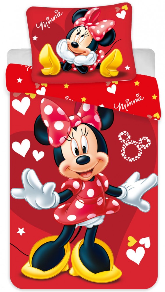 Disney Minnie gultasveļas komplekts bērniem 100x135cm, 40x60 cm
