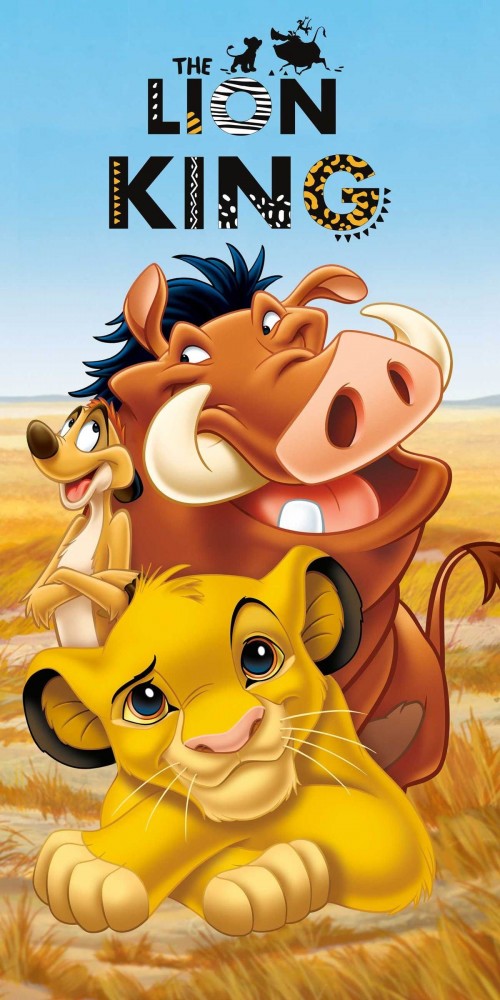 Disney Lauvu karalis Pride Lands Trio vannas dvielis, pludmales dvielis 70x140cm