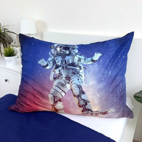 Astronaut Surf gultas veļa 140–200 cm, 70x90 cm mikrošķiedra