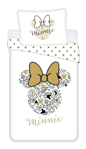 Disney Minnie zelta gultasveļas komplekts 140–200 cm, 70–90 cm