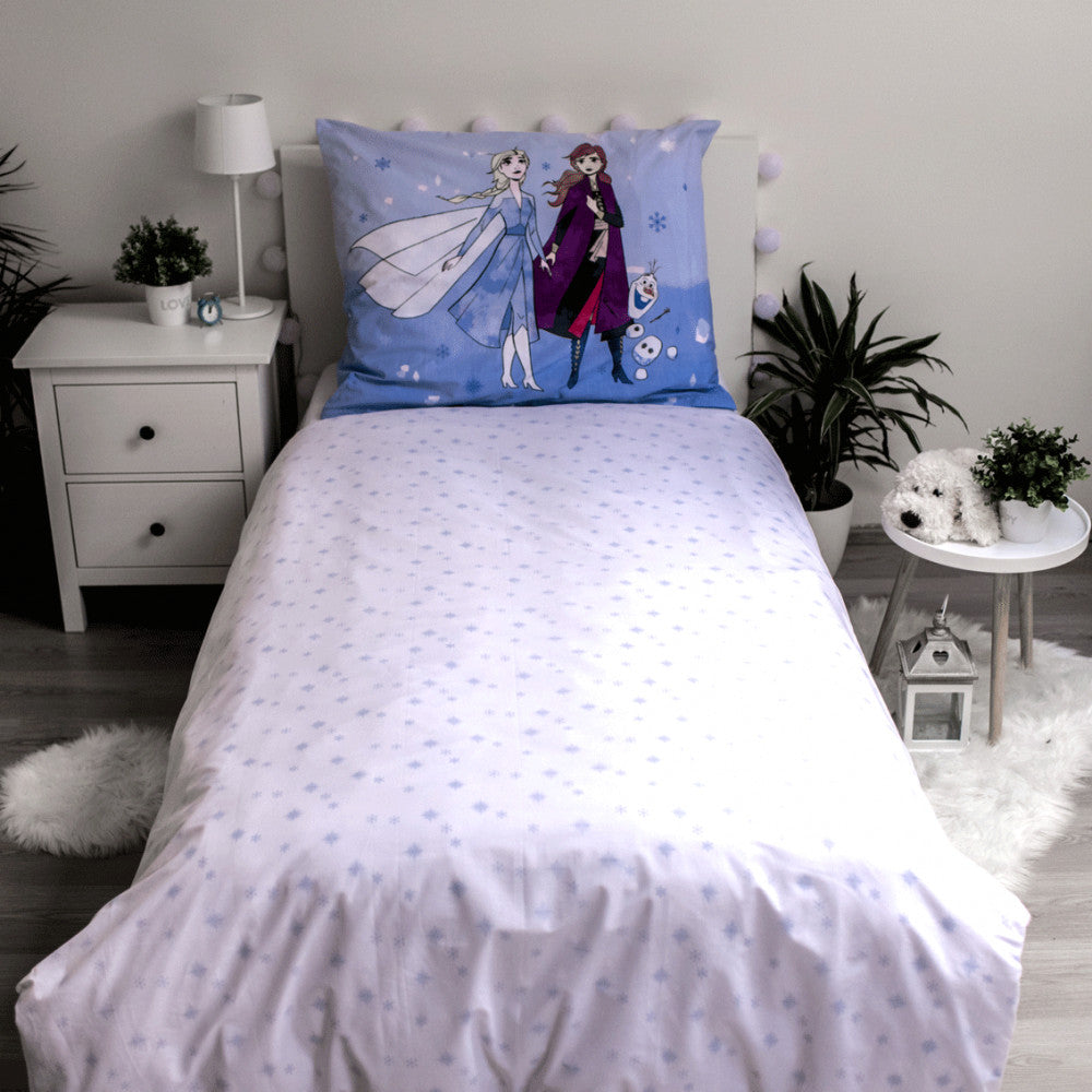 Disney Frozen Adventure gultas veļas pārvalks 140–200 cm, 70–90 cm