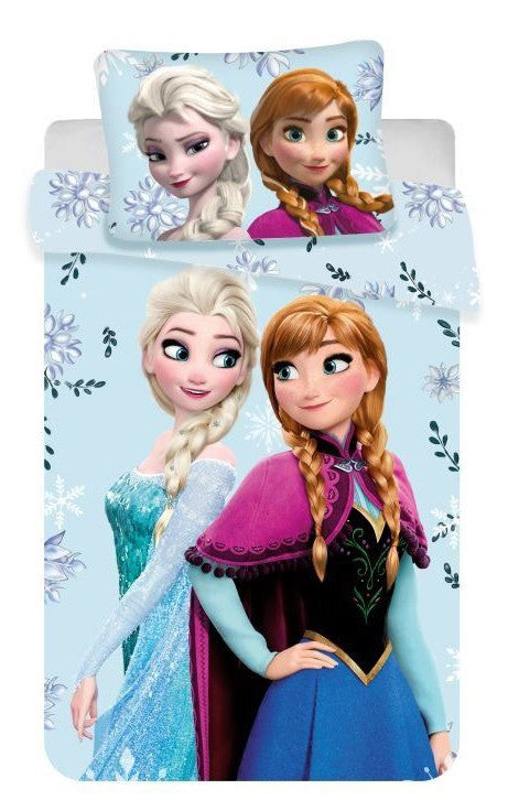 Disney Frozen ziedu raksts 02 gultasveļas komplekts 140–200 cm, 70–90 cm