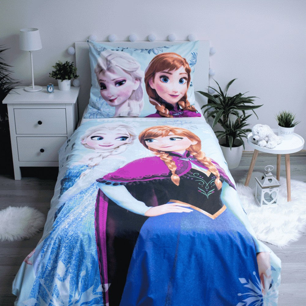 Disney Frozen ziedu raksts 02 gultasveļas komplekts 140–200 cm, 70–90 cm