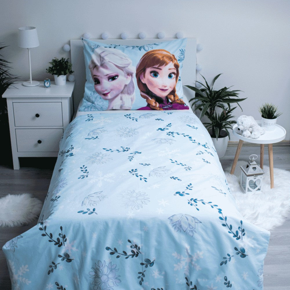 Disney Frozen ziedu raksts 02 gultasveļas komplekts 140–200 cm, 70–90 cm