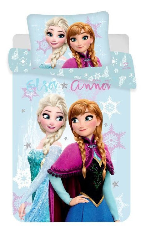 Disney Frozen gaiši zils gultasveļas komplekts 140x200cm, 70x90cm