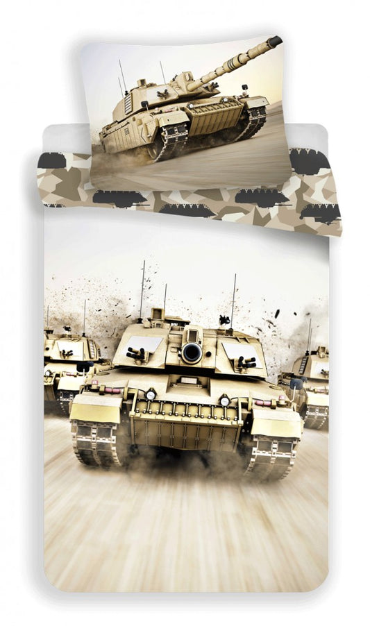 Tank Attack gultasveļas komplekts 140√–200 cm, 70–90 cm