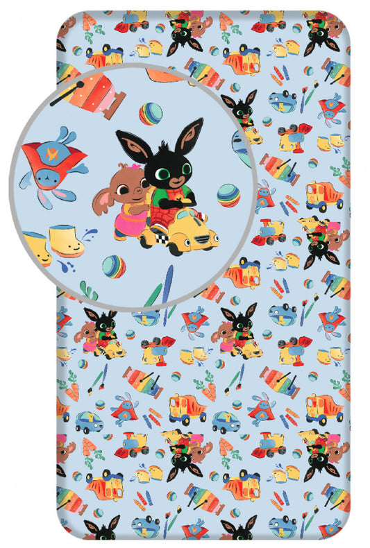 Bing Activities palags ar gumiju 90x200 cm